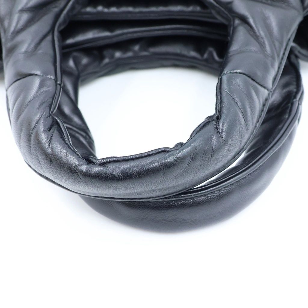 Prada Soft Padded Handbag 2-Way Shoulder Nappa Leather Black — view 6