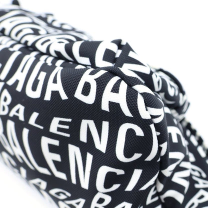 Balenciaga Logo Belt Bag Wheel Nylon Black White — view 5