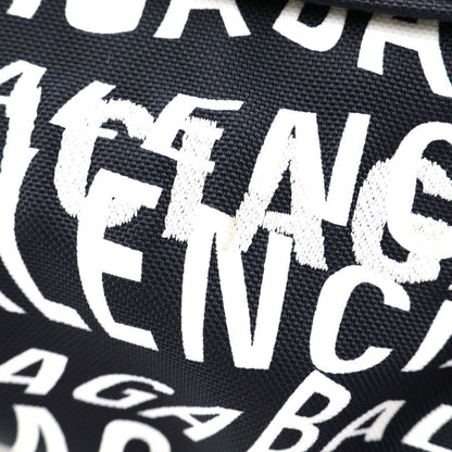 Balenciaga Logo Belt Bag Wheel Nylon Black White — view 6