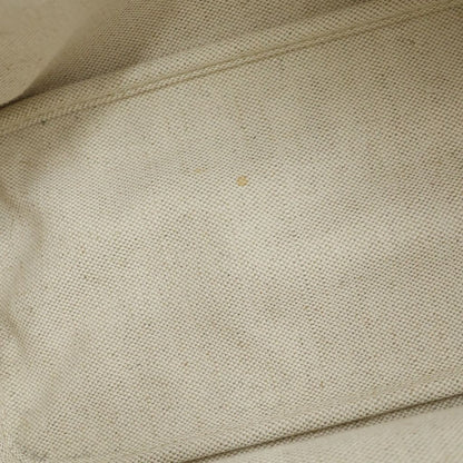 Prada Tote Logo Canvas Leather White Brown — view 8