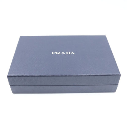 Prada Phone Case Shorder Re-Nylon Logo Triangle Plate Leather Shoulder Bag Black — view 8