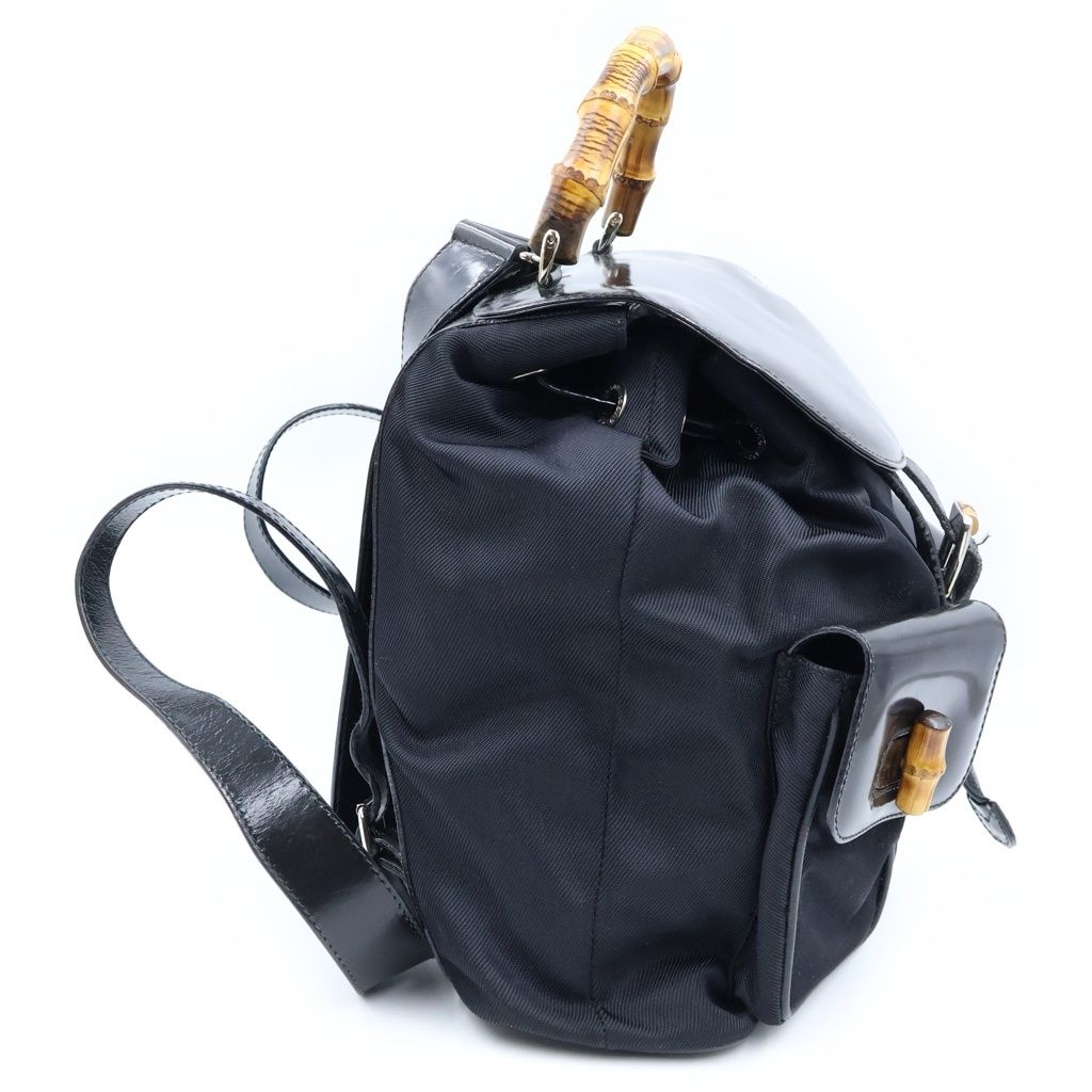 Gucci Bamboo Leather Backpack Black — view 3
