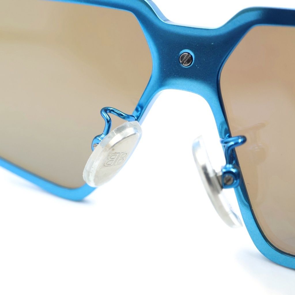 Balenciaga Shield 2.0 Rectangle Sunglasses Blue Eyewear — view 5
