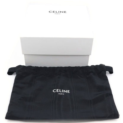 Celine Chain Shoulder Bag Clutch Triomphe Cuir Leather Black — view 8