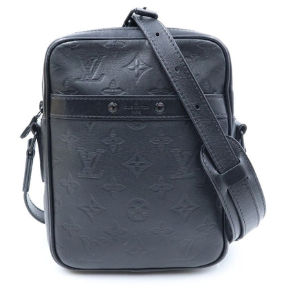 Louis Vuitton Monogram Shadow Danube PM NM Shoulder Bag Leather Black Noir