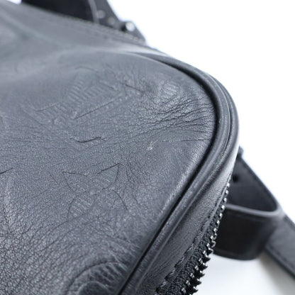 Louis Vuitton Monogram Shadow Danube PM NM Shoulder Bag Leather Black Noir — view 7