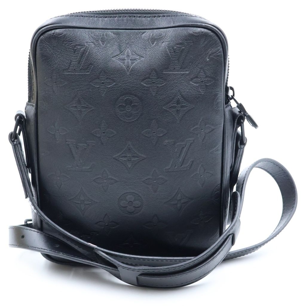 Louis Vuitton Monogram Shadow Danube PM NM Shoulder Bag Leather Black Noir — view 2