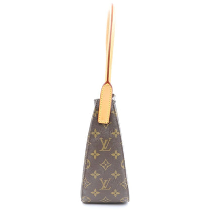 Louis Vuitton Monogram Looping MM Handbag Bag Brown Leather Gold — view 3