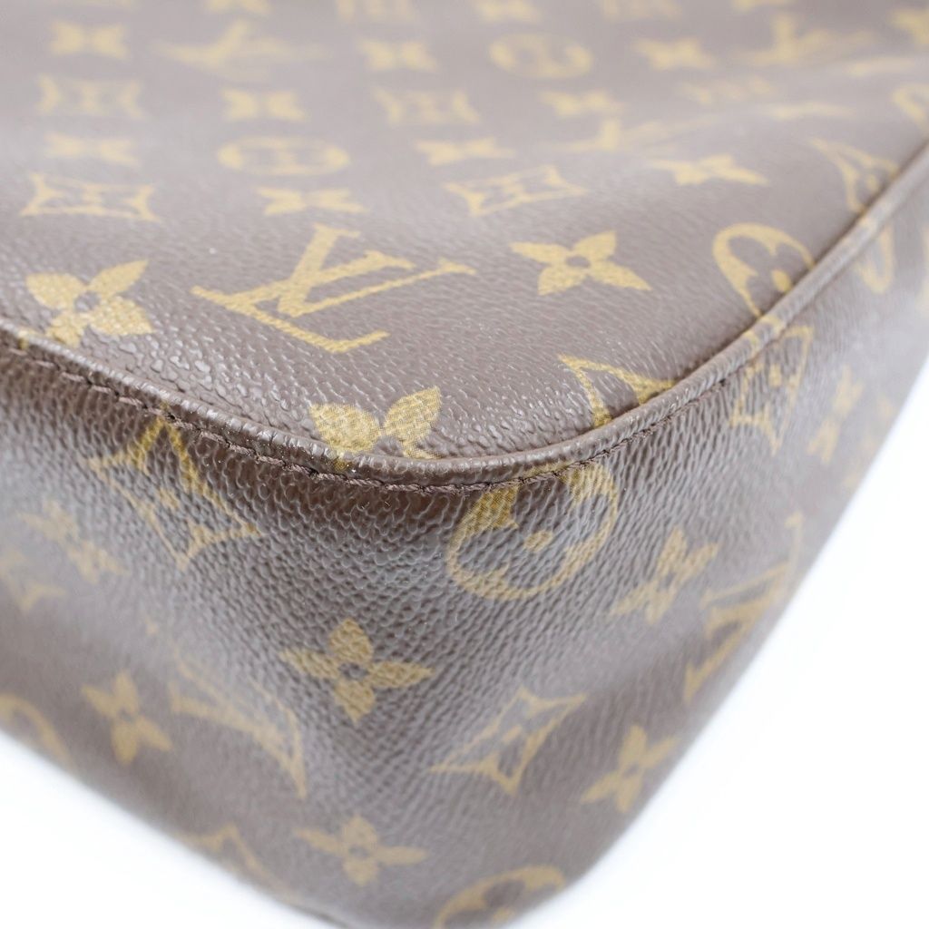 Louis Vuitton Monogram Looping MM Handbag Bag Brown Leather Gold — view 5