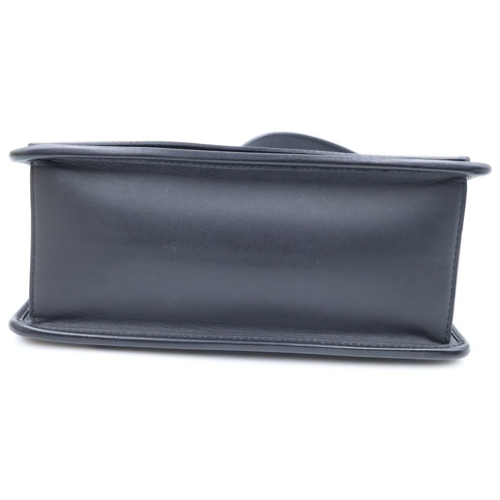 Fendi Canayef 2-Way Shoulder Bag Black Leather Gold Silver — view 4