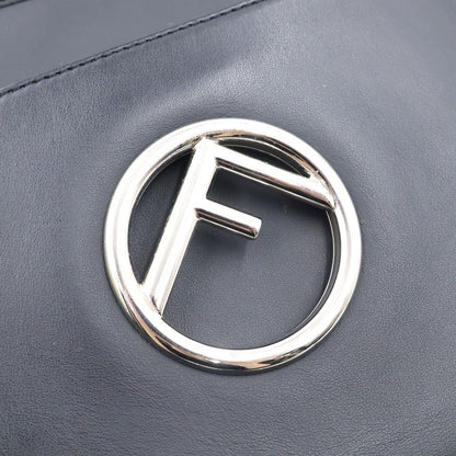 Fendi Canayef 2-Way Shoulder Bag Black Leather Gold Silver — view 6