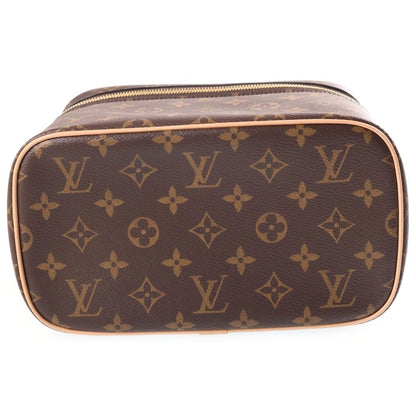 Louis Vuitton Monogram Nice BB Vanity Handbag Brown Leather Gold — view 4