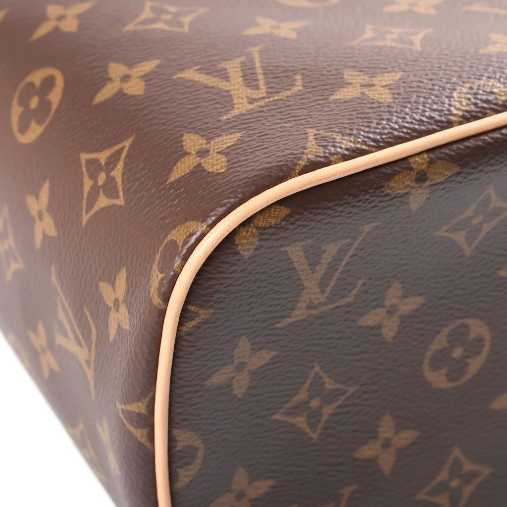 Louis Vuitton Monogram Nice BB Vanity Handbag Brown Leather Gold — view 5