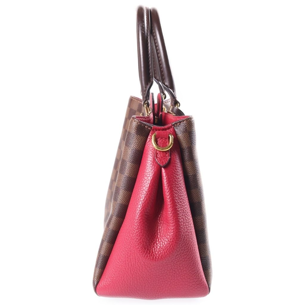 Louis Vuitton Brittany Handbag 2-Way Shoulder Damier Leather Brown Fuchsia — view 3
