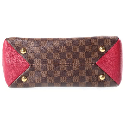 Louis Vuitton Brittany Handbag 2-Way Shoulder Damier Leather Brown Fuchsia — view 4