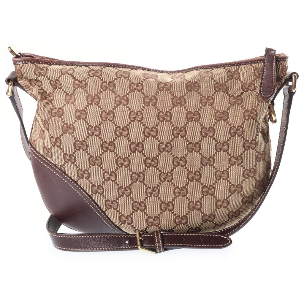 Gucci New Fourit Shoulder Bag GG Canvas Leather Beige Brown — view 2