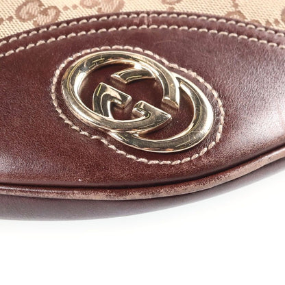 Gucci New Fourit Shoulder Bag GG Canvas Leather Beige Brown — view 5