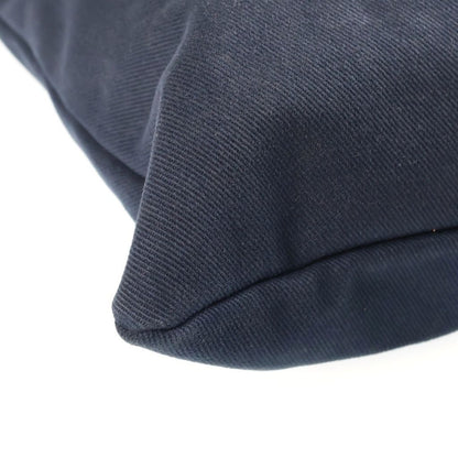 Saint Laurent Kahala Tote Logo Rive Gauche Canvas Leather Navy Black — view 5