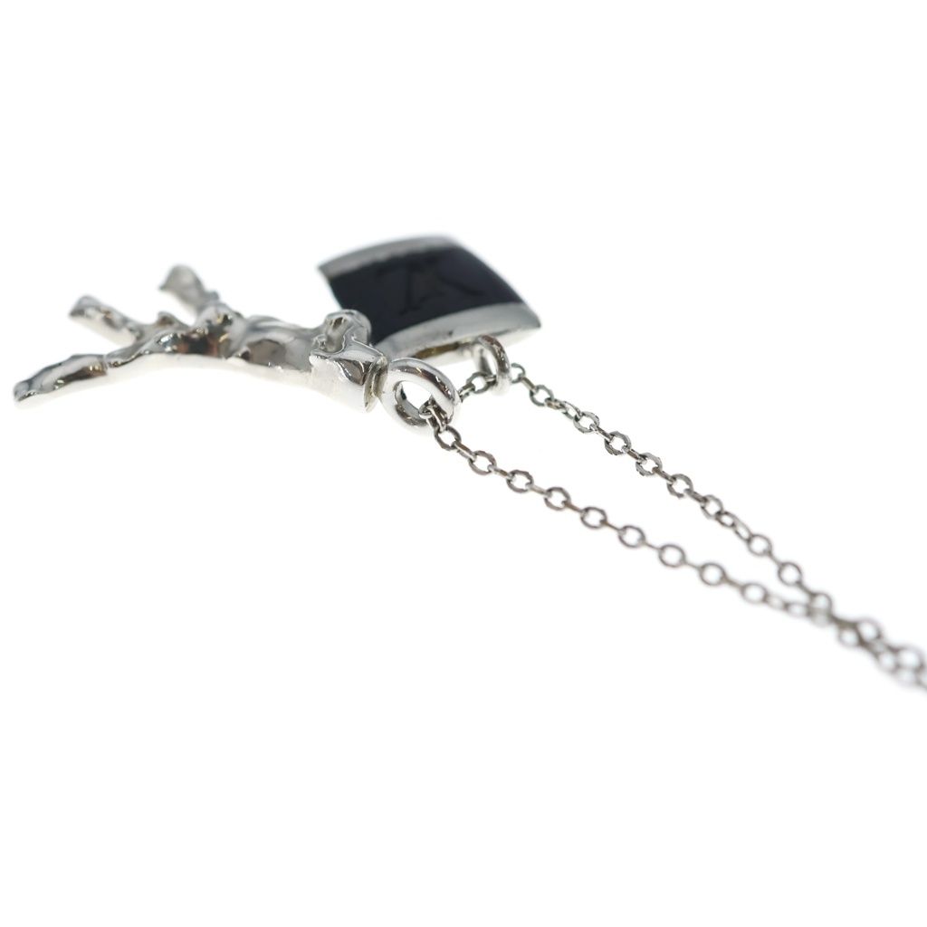Louis Vuitton Pendentif Bois Necklace Silver Metal — view 6