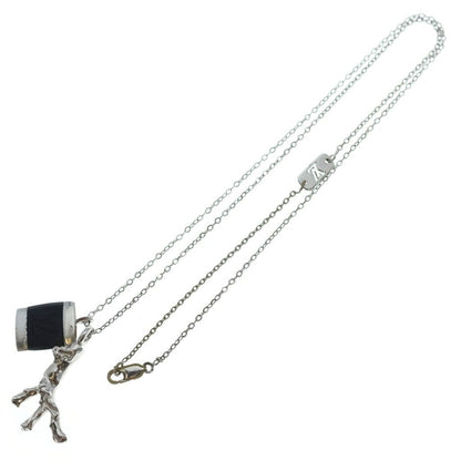 Louis Vuitton Pendentif Bois Necklace Silver Metal — view 2