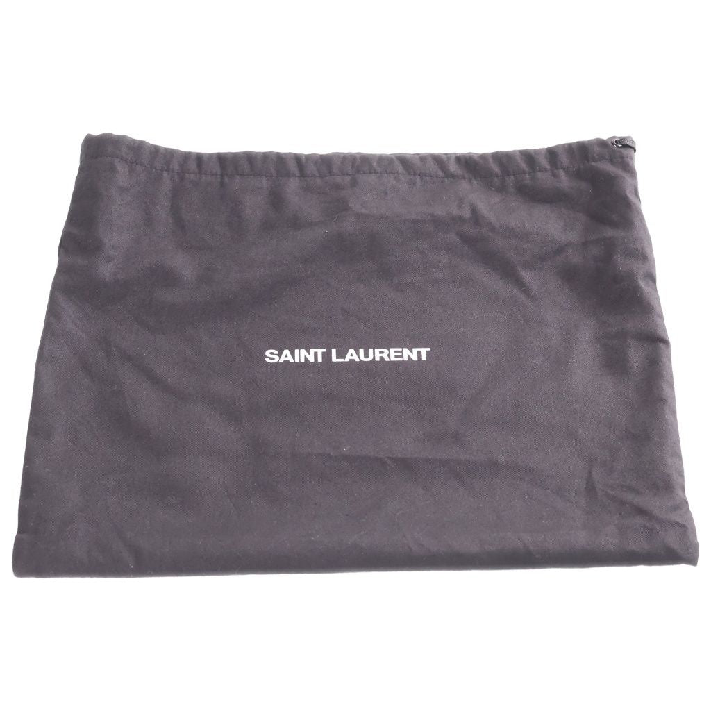 Saint Laurent Paris Logo All Over Print Nylon Patted Quilted Chain Shoulder Bag — view 8
