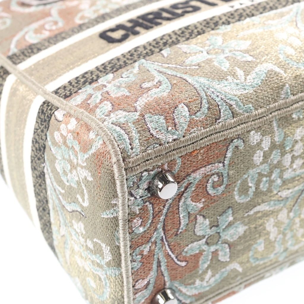 Dior Lady D-lite D Light Canvas 2-Way Bag Silver Green — view 5