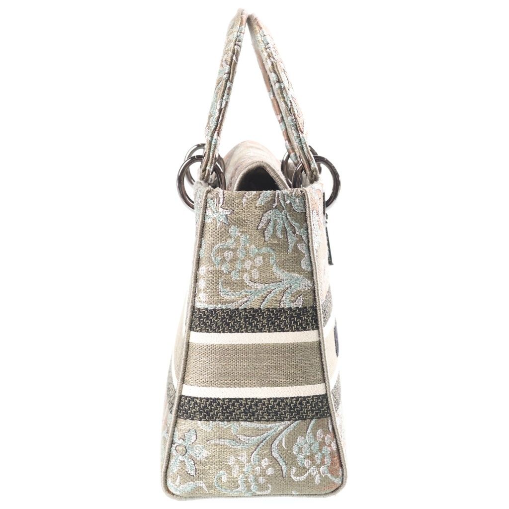 Dior Lady D-lite D Light Canvas 2-Way Bag Silver Green — view 3