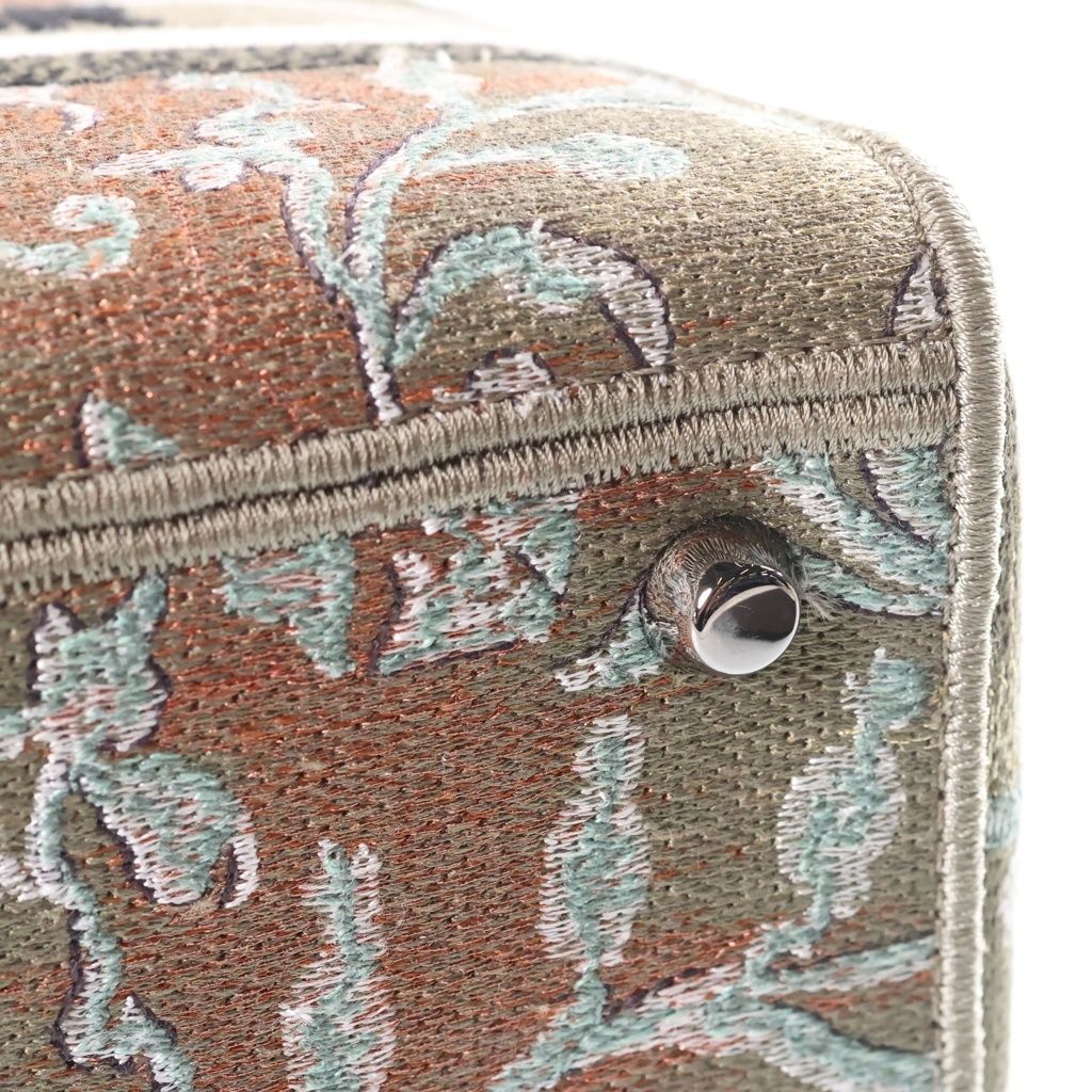 Dior Lady D-lite D Light Canvas 2-Way Bag Silver Green — view 6