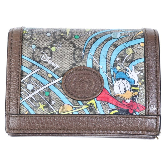 Gucci Disney Donald Duck Compact Wallet Leather