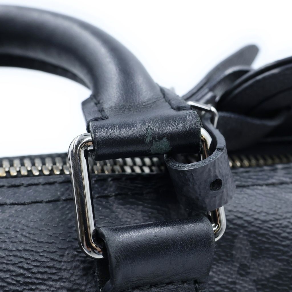 Louis Vuitton Monogram Eclipse Keepall Bandouliere 25 Leather Silver 2-Way — view 6