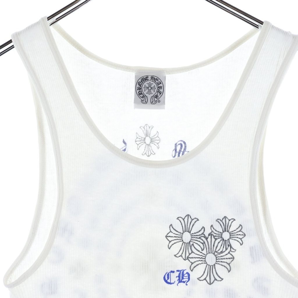 Chrome Hearts CH Plus Logo Print Tank Top White — view 3