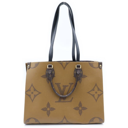 Louis Vuitton Monogram Reverse on the Go MM Tote Brown Leather Gold — view 2