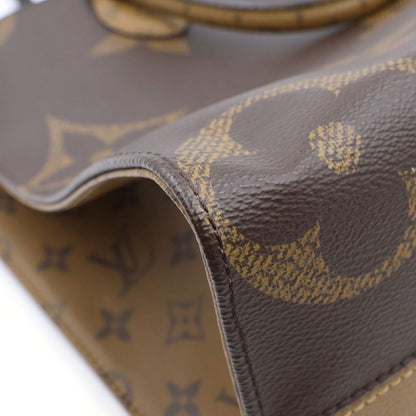 Louis Vuitton Monogram Reverse on the Go MM Tote Brown Leather Gold — view 6