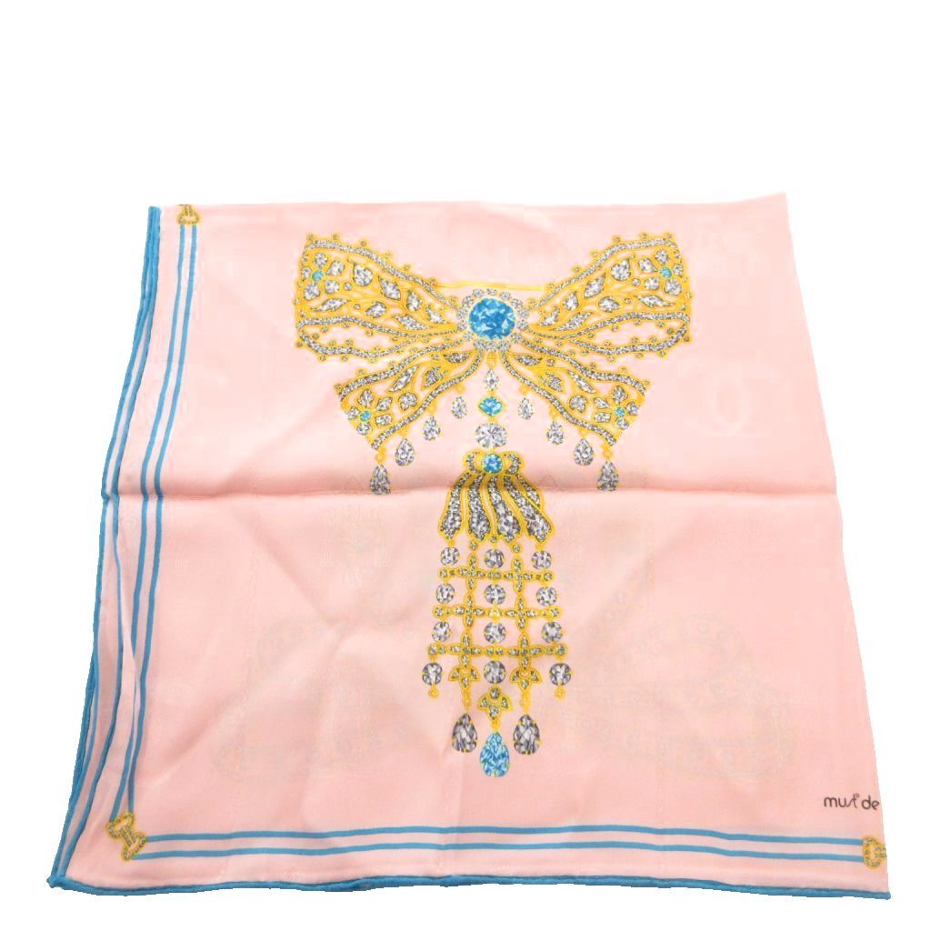 Cartier Scarf Logo All Over Print Silk Pink — view 4