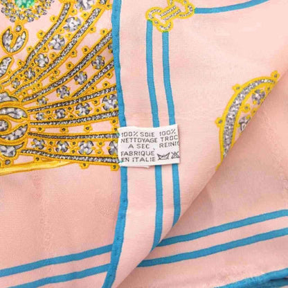 Cartier Scarf Logo All Over Print Silk Pink — view 6