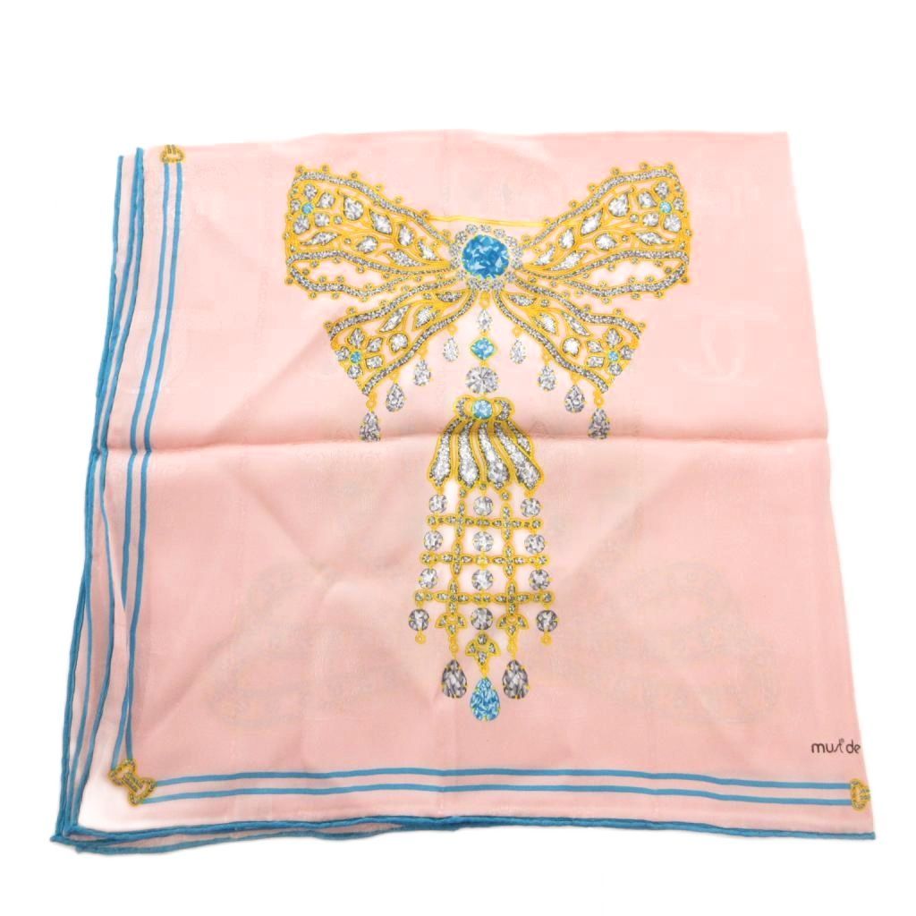 Cartier Scarf Logo All Over Print Silk Pink — view 2