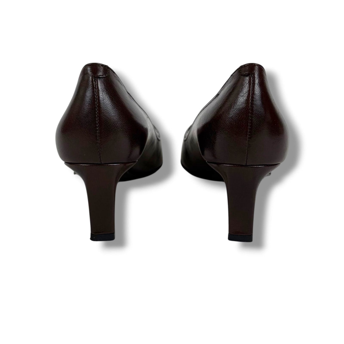 Chanel Coco Pointed Toe High Heeled Pumps CC Logo X-heeled Heels — view 5