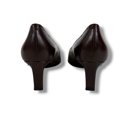 Chanel Coco Pointed Toe High Heeled Pumps CC Logo X-heeled Heels — view 5