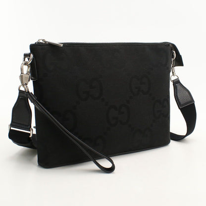 Gucci 2-Way Clutch Jumbo GG Shoulder Bag Canvas
