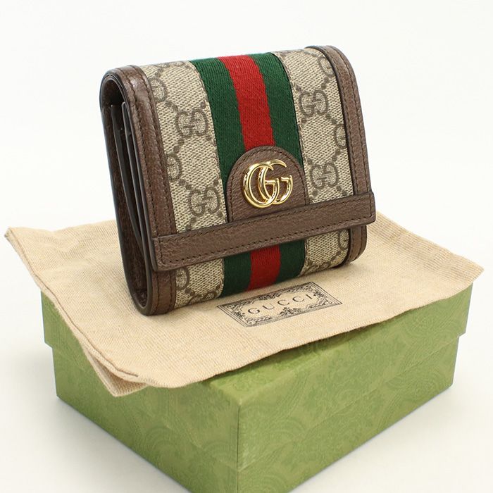 Gucci Compact Wallet Ophidia Bifold GG Supreme Leather