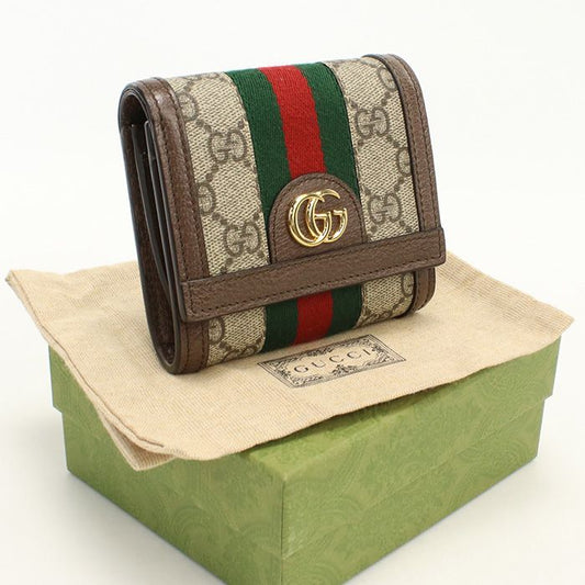Gucci Compact Wallet Ophidia Bifold GG Supreme Leather