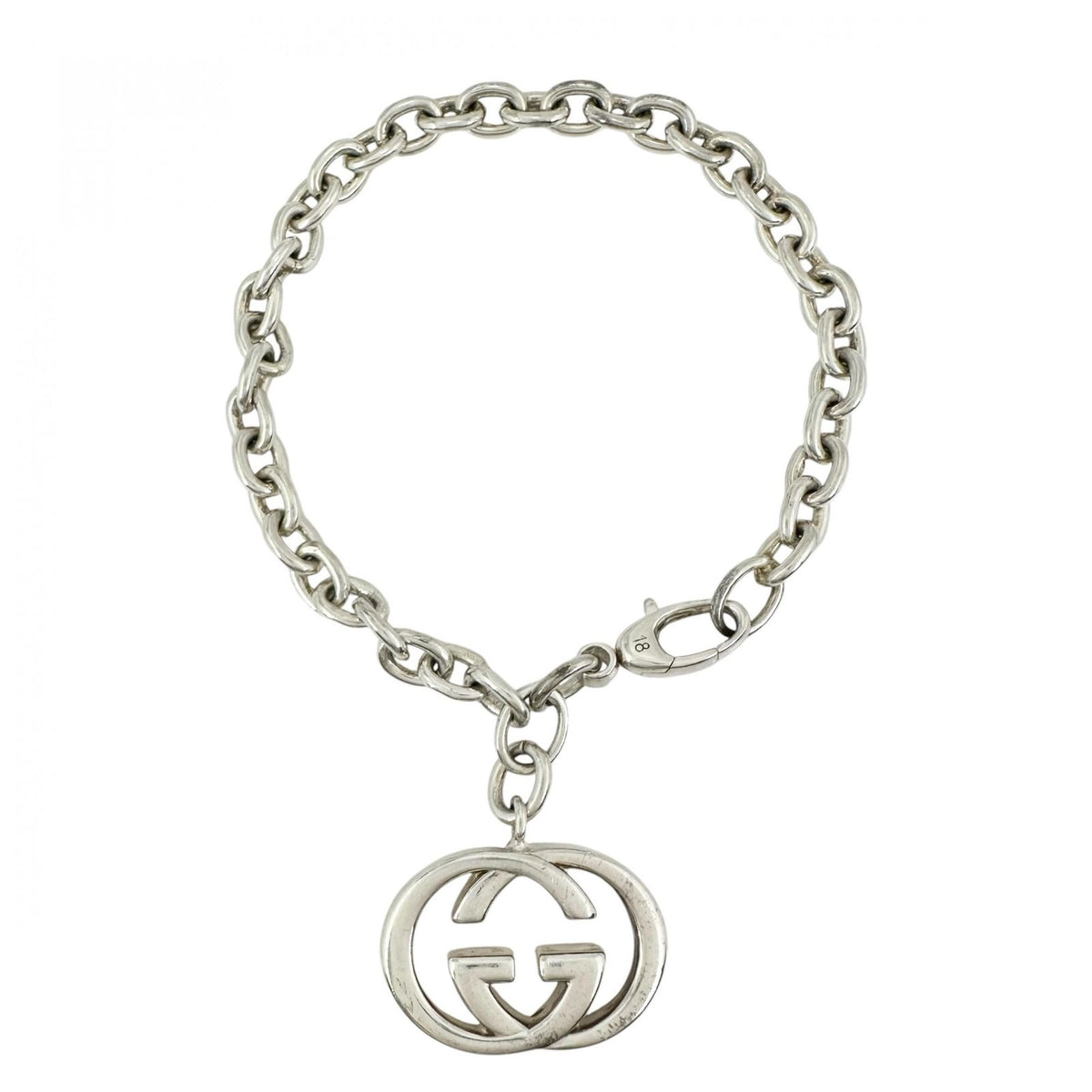 Gucci Bracelet Interlocking G Silver GG Logo — view 2