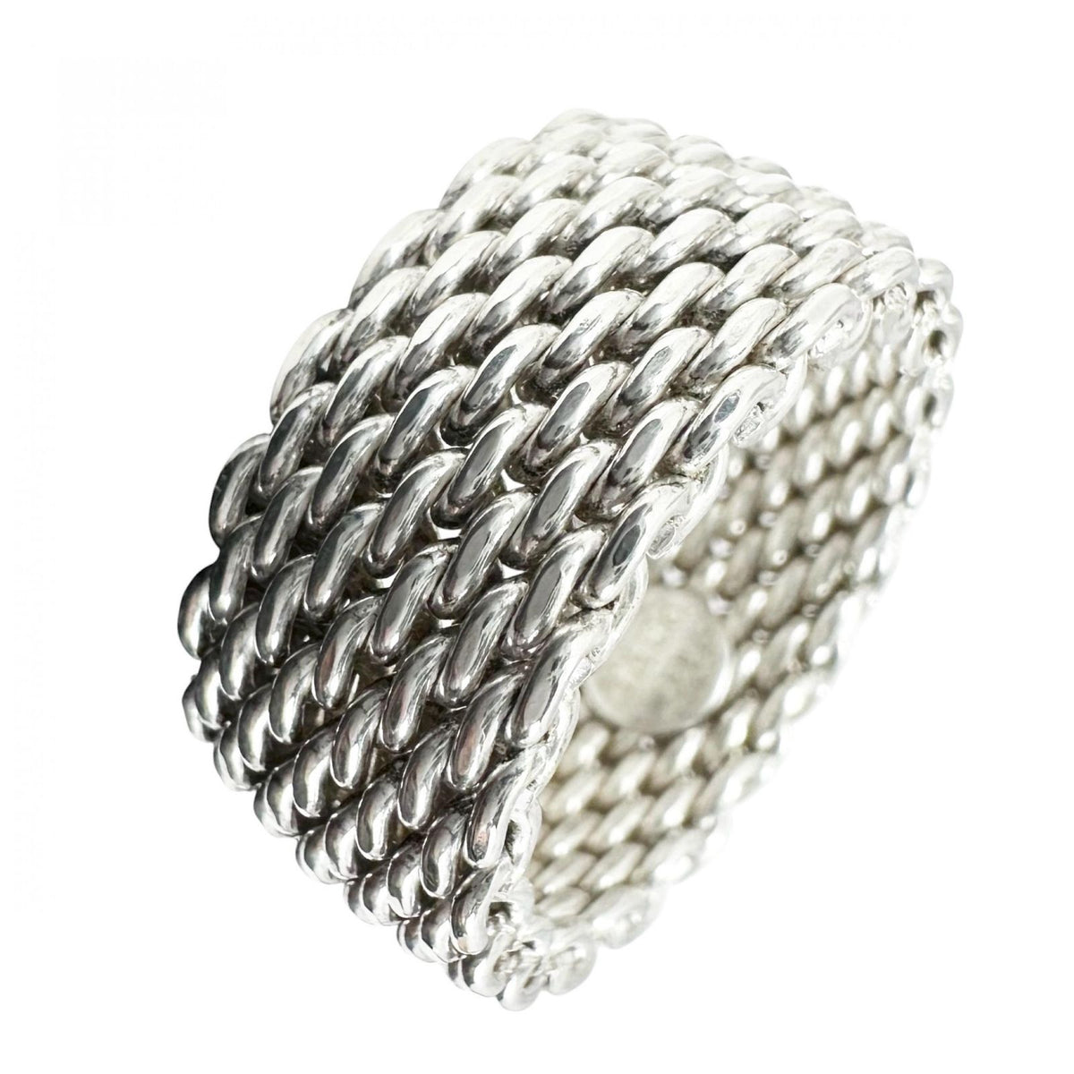 Tiffany & Co Ring Somerset Silver Mesh