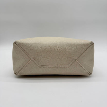 Celine Tote Vertical Cabas 2-Way Shoulder Bag Beige Leather — view 6