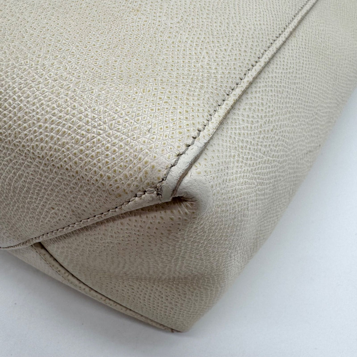 Celine Tote Vertical Cabas 2-Way Shoulder Bag Beige Leather — view 8