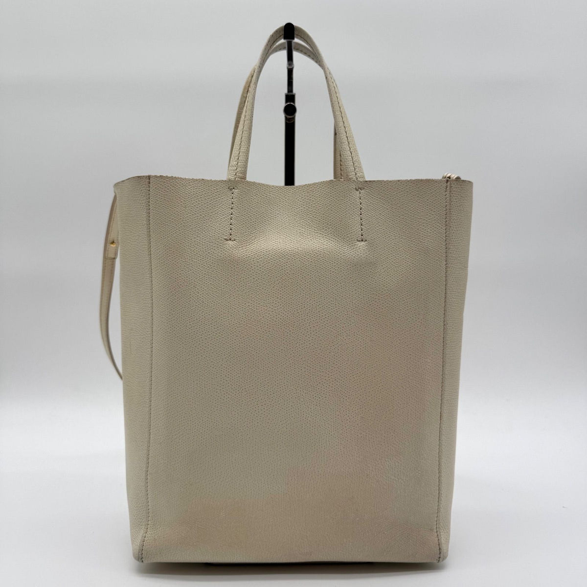 Celine Tote Vertical Cabas 2-Way Shoulder Bag Beige Leather — view 2