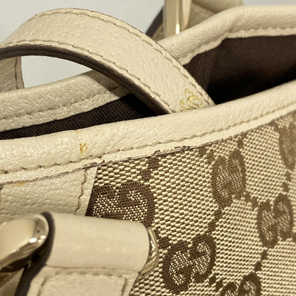 Gucci Tote GG Canvas Abbey Beige Brown Champagne Gold — view 7