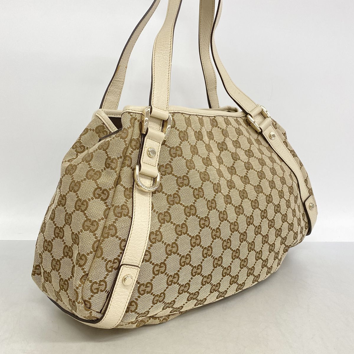 Gucci Tote GG Canvas Abbey Beige Brown Champagne Gold — view 2