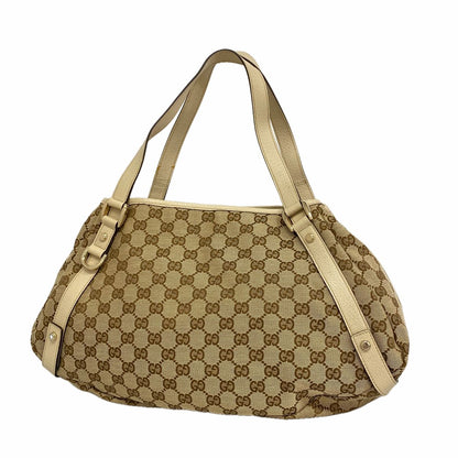 Gucci Tote GG Canvas Abbey Beige Brown Champagne Gold