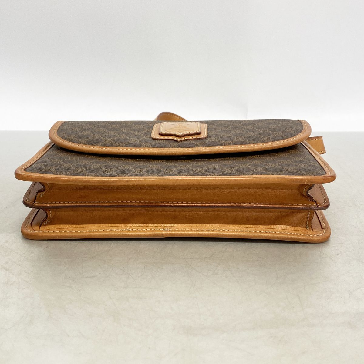 Celine Shoulder Bag Macadam Brown Gold — view 3